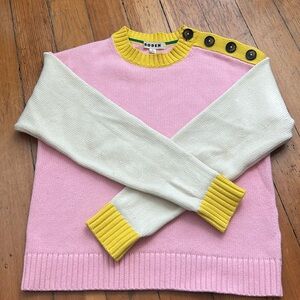 Boden Hotch Potch Cotton Sweater in Pink